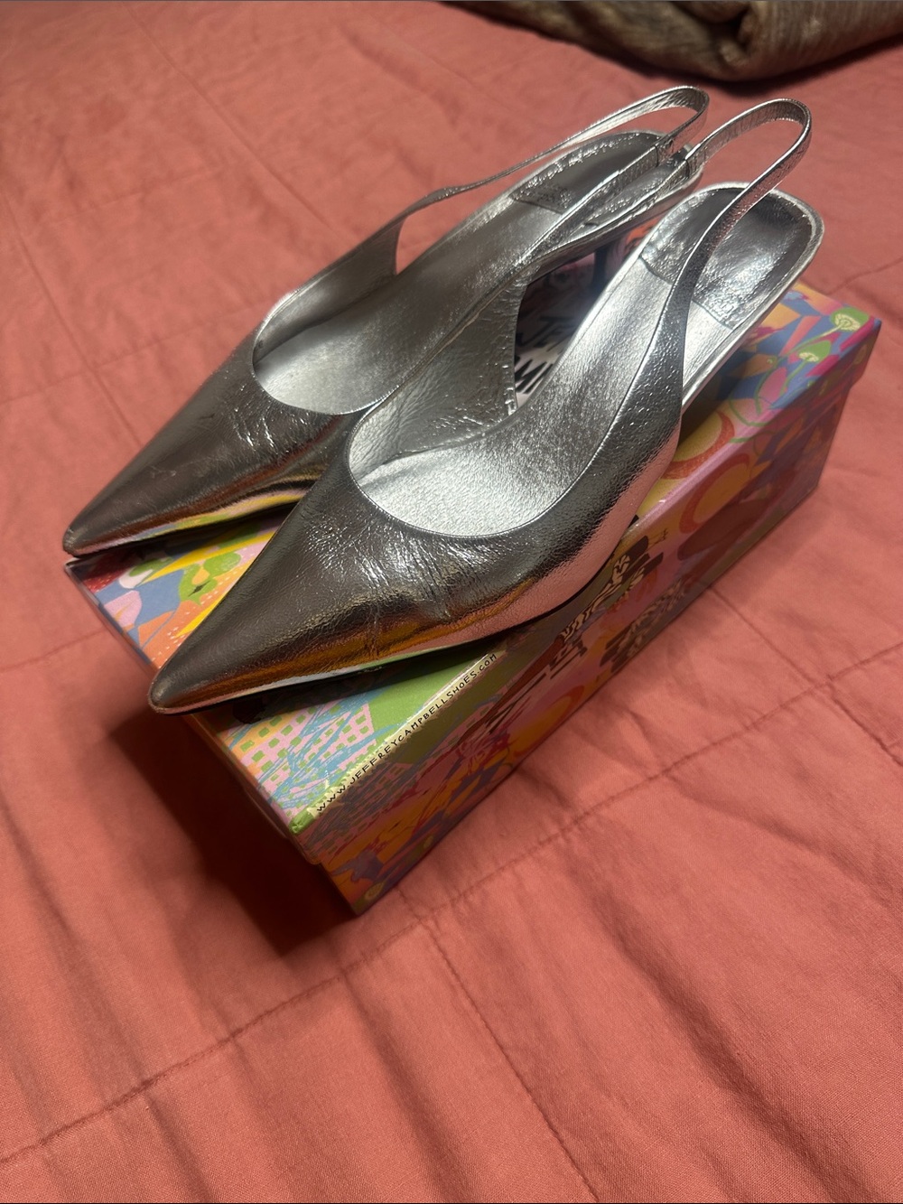 Jeffrey Campbell, Silver Persona Slingbacks View 5